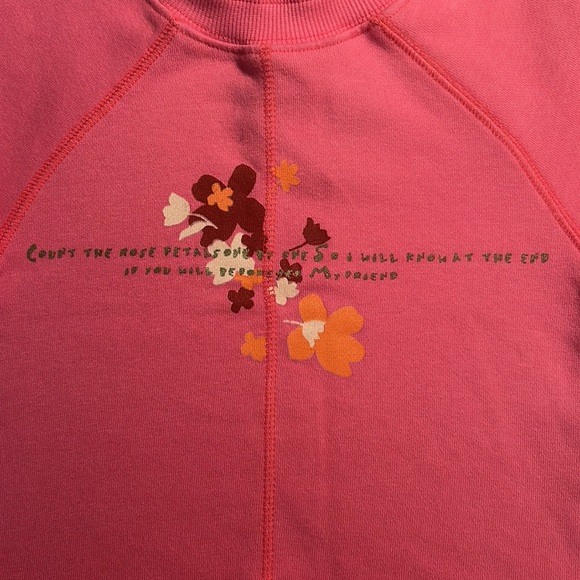 Cakewalk ~new~Pink Short Sleeve Sweatshirt with Orange - Picture 9 of 9